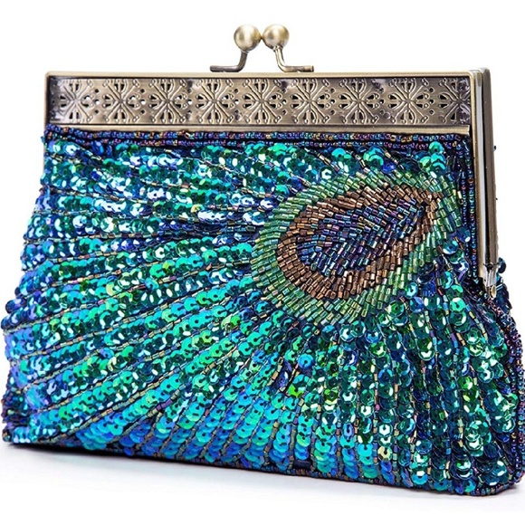 Handbags - Sequin Peacock Evening Purse Handbags - Sequin Peacock Evening Purse